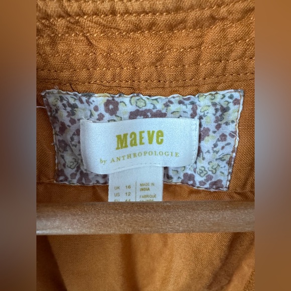 Maeve by Anthropologie Luana linen-blend sleeveless Wrap Romper Large - Picture 4 of 6